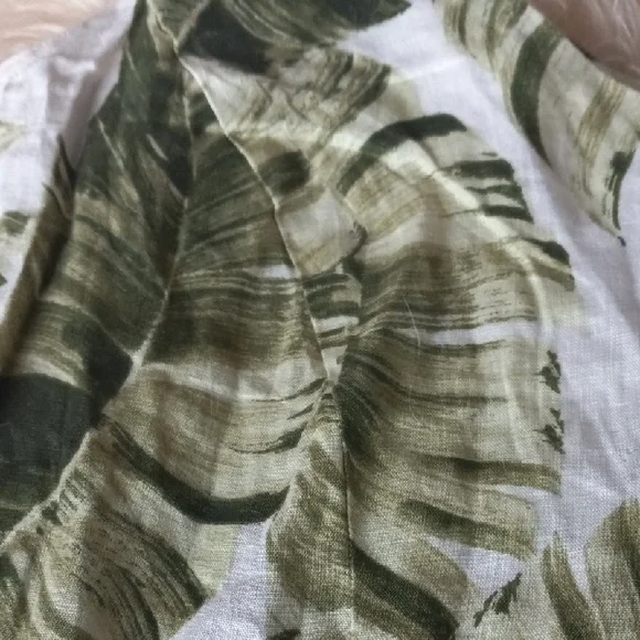 H&M Printed Linen Button Tank sz L - Picture 6 of 9